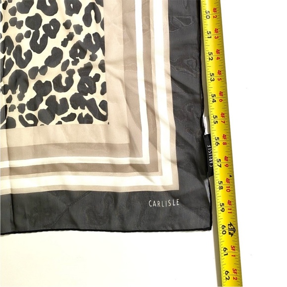 Carlisle Scarf 100% Silk Animal Print 60" × 20" - Picture 5 of 9